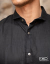 Linen Short Sleeve Shirt - EMSACS0685LSS1070