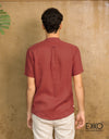 Linen Short Sleeve Shirt - EMSACS0687LSS1073