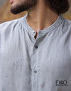 Linen Short Sleeve Shirt - EMSACS0696LSS1074