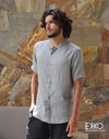 Linen Short Sleeve Shirt - EMSACS0696LSS1074