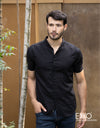 Linen Cotton Short Sleeve Shirt - EMSACS0706LCSS1091