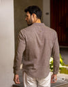 Linen Cotton Long Sleeve Shirt - EMSACS0708LCLS1092