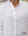 Linen Long Sleeve Shirt - EMSACS0731LLS1069