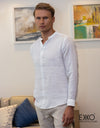 Linen Long Sleeve Shirt - EMSACS0731LLS1069