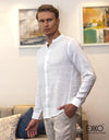 Linen Long Sleeve Shirt - EMSACS0731LLS1069