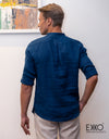 Linen Long Sleeve Shirt - EMSACS0732LLS1071