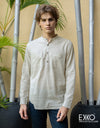 Linen Blend Long Sleeve Shirt EMSACS0733LCELS1648