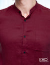 Linen Long Sleeve Shirt - EMSACS0734LLS