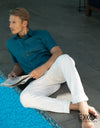 Linen Short Sleeve Shirt - EMSACS0736LSS1076