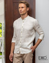 Linen Long Sleeve Shirt - EMSACS0740LLS1078