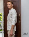 Linen Long Sleeve Shirt - EMSACS0740LLS1078