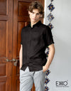 Linen Short Sleeve Shirt - EMSACS0770LSS1641