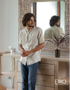 Linen Short Sleeve Shirt - EMSACS0696LSS1075