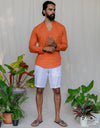 Linen Cotton Long Sleeve Shirt - EMSACS0647LCLS1060