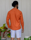 Linen Cotton Long Sleeve Shirt - EMSACS0647LCLS1060