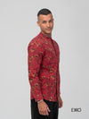 Linen Cotton Long Sleeve Shirt - EMSACS0699LCLS1066