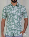 Linen Cotton Short Sleeve Shirt EMSACS0802LCSS1377