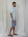Linen Cotton Short Sleeve Shirt EMSACS0802LCSS1377