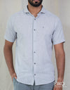 Linen Cotton Short Sleeve Shirt EMSACS0807LCSS1744