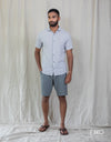 Linen Cotton Short Sleeve Shirt EMSACS0807LCSS1744