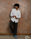 Linen Long Sleeve Shirt - EMSACS0819LLS1754