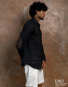 Linen Long Sleeve Shirt - EMSACS0820LLS1070