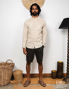 Linen Long Sleeve Shirt - EMSACS0831LLS1075