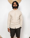 Linen Long Sleeve Shirt - EMSACS0831LLS1075