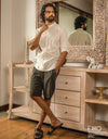 Linen Blend Long Sleeve Shirt - EMSACS0842LCELS1785