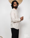 Linen Blend Long Sleeve Shirt - EMSACS0842LCELS1785