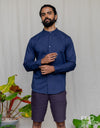 Linen Cotton Long Sleeve Shirt - EMSACS0843LCLS1786