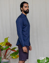 Linen Cotton Long Sleeve Shirt - EMSACS0843LCLS1786