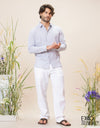 Linen Cotton Long Sleeve Shirt - EMSACS0848LCLS1744