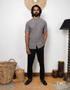Linen Cotton Short Sleeve Shirt - EMSACS0849LCSS1742
