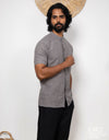Linen Cotton Short Sleeve Shirt - EMSACS0849LCSS1742