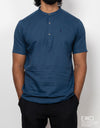 Linen Cotton Short Sleeve Shirt - EMSACS0850LCSS1799