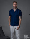 Linen Cotton Short Sleeve Shirt - EMSACS0872LCSS1884