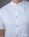 Linen Blend Short Sleeve Shirt - EMSACS0873LCESS1882