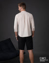 100% Cotton Three Quarter Sleeves Shirt - EMSACS0874CTQS1865