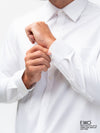 White Dobby Formal Regular Fit Shirt - EMSAFSR0012CECLSF105