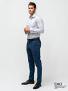 Grey Wrinkle Free Double Cuff Formal Shirt - EMSAFSS0015CWFLDCF117