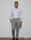 White Dobby Formal Shirt - EMSAFSS0017CECLSF104
