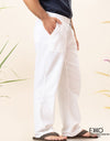 Linen Pant - White 8.0 - EMSALP0008LCRLM1780
