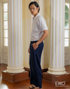 Linen Pant - Dark Navy 8.0