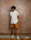 Linen Cotton Short Sleeve Shirt EMSACS0823LCSS1057