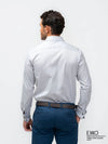Grey Wrinkle Free Double Cuff Formal Shirt - EMSAFSS0015CWFLDCF117