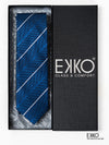 Blue Striped 100% Silk Tie