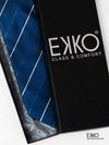 Blue Striped 100% Silk Tie