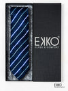 Blue Striped 100% Silk Tie