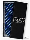 Blue Striped 100% Silk Tie